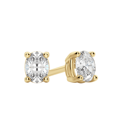 0.50 CT-2.0 CT Oval Solitaire CVD F/VS Diamond Earrings 4