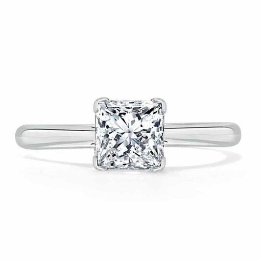 1.0 CT Cushion Cut Moissanite Solitaire Engagement Ring 1