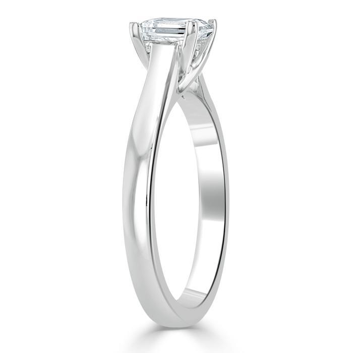 1.0 CT Princess Cut Solitaire Moissanite Engagement Ring 3