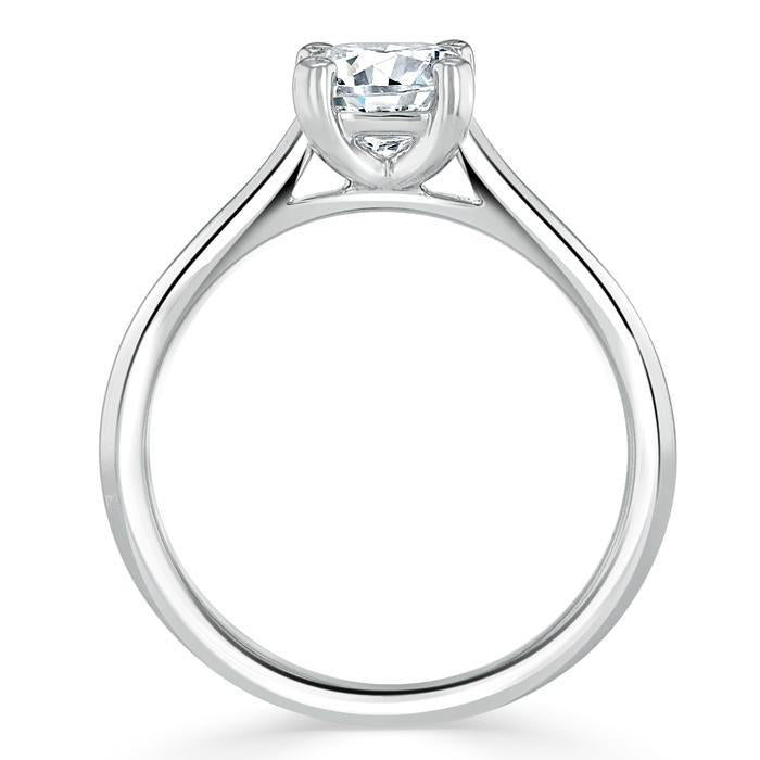 1.0 CT Cushion Cut Solitaire Moissanite Engagement Ring 3