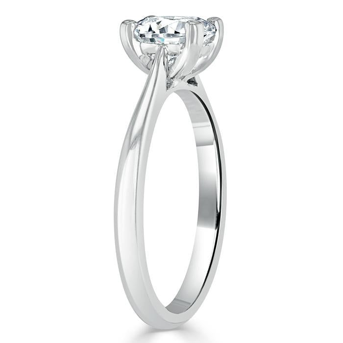 1.0 CT Cushion Cut Solitaire Moissanite Engagement Ring 4