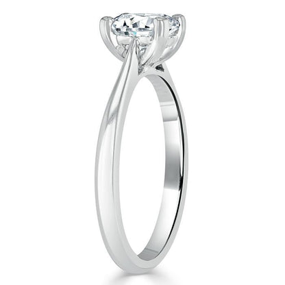 1.0 CT Cushion Cut Solitaire Moissanite Engagement Ring 4
