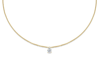 0.30 CT Pear Solitaire CVD F/VS Diamond Necklace 4