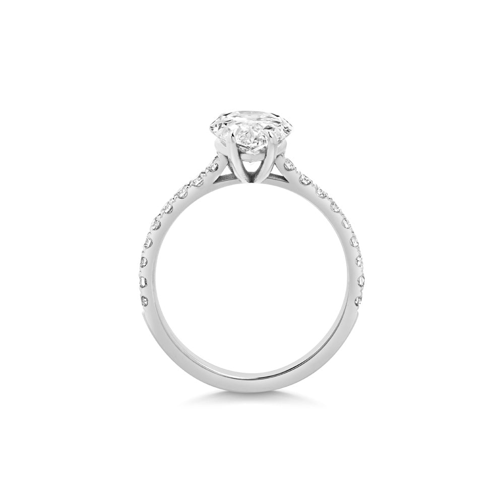 2 CT Pear Solitaire CVD F/VS1 Diamond Engagement Ring 4