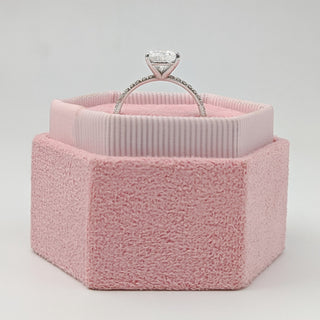 1.7 CT Pear Cut Pave CVD G/VS2 Diamond Engagement Ring 6