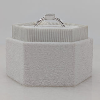 0.84 CT Emerald Bezel Solitaire CVD F/VS2 Diamond Engagement Ring 2