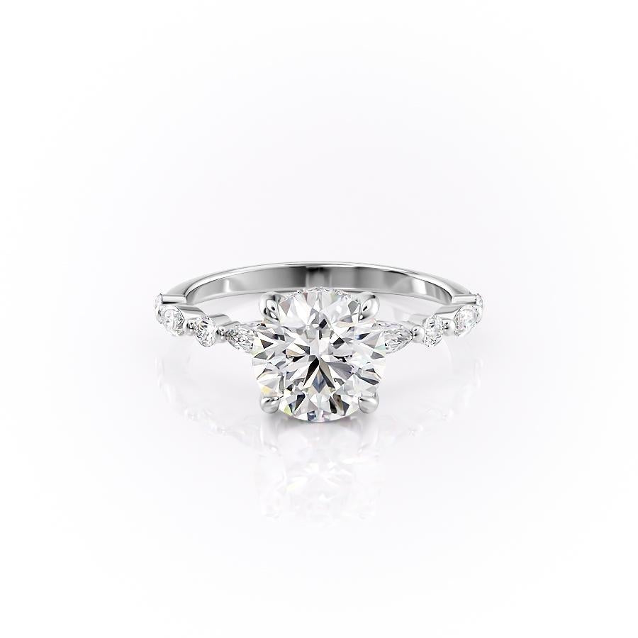 1.60 CT Round Cut Solitaire Pave Setting Moissanite Engagement Ring 10