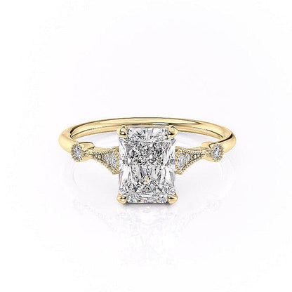 1.04 CT Radiant Cut Solitaire Moissanite Engagement Ring 10