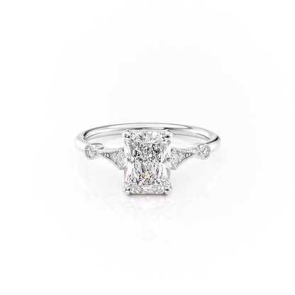 1.04 CT Radiant Cut Solitaire Moissanite Engagement Ring 9