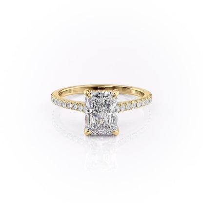 2.10 CT Radiant Cut Pave Setting Moissanite Engagement Ring 11