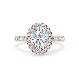 1.50 CT Oval Shaped Moissanite Halo Style Engagement Ring 7