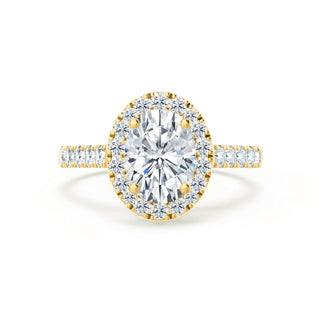 1.50 CT Oval Shaped Moissanite Halo Style Engagement Ring 7