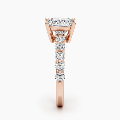 1.5 CT Princess Solitaire CVD F/VS Diamond Engagement Ring 6