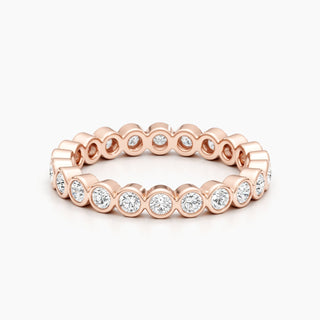 1.65 CT Round Bezel Full Eternity CVD EF/VVS Diamond Wedding Band 9