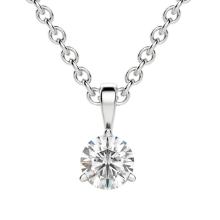 0.50 CT Round Solitaire CVD F/VS Diamond Necklace 2