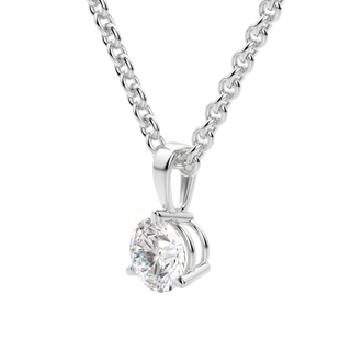 0.50 CT Round Solitaire CVD F/VS Diamond Necklace 6