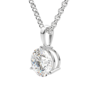 0.50 CT Round Solitaire CVD F/VS Diamond Necklace 5