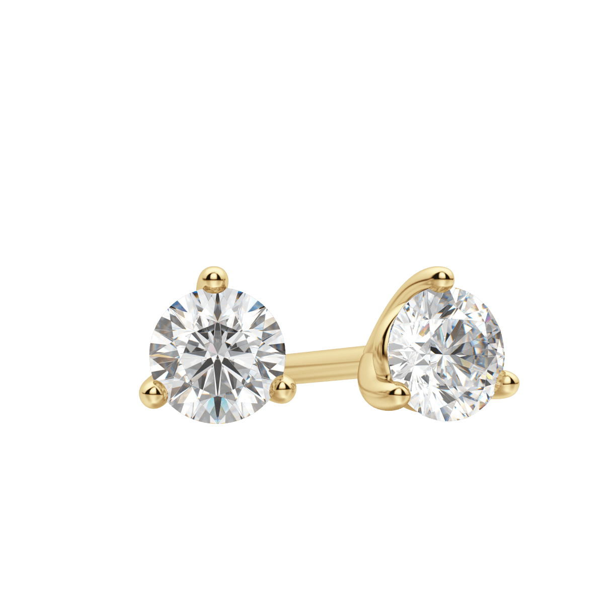 0.50 CT-4.0 CT Round Solitaire CVD F/VS Diamond Earrings 5