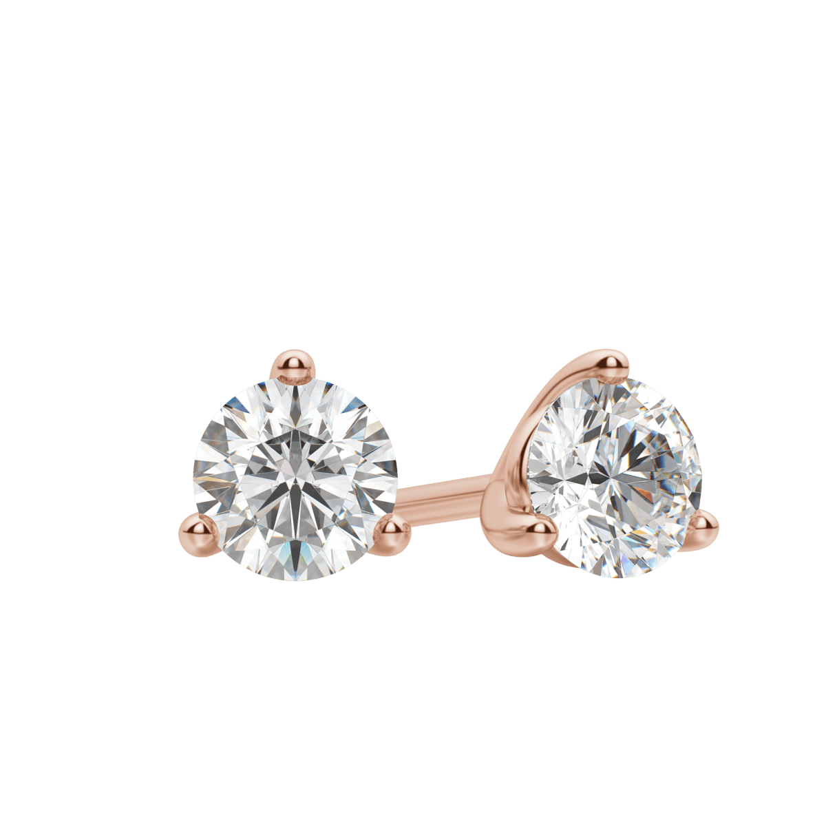 0.50 CT-4.0 CT Round Solitaire CVD F/VS Diamond Earrings 7