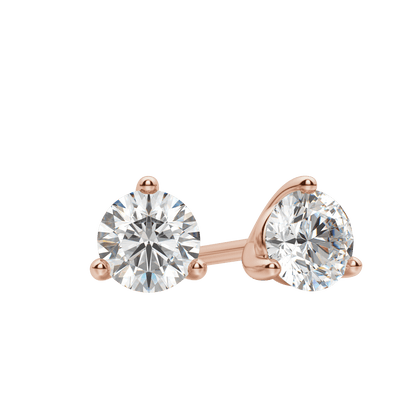 0.50 CT-4.0 CT Round Solitaire CVD F/VS Diamond Earrings 7