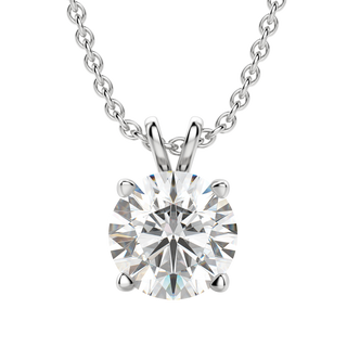 0.75 CT Round Solitaire CVD F/VS Diamond Necklace 1