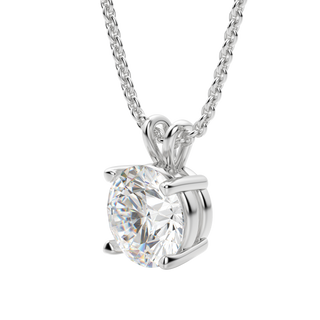 0.75 CT Round Solitaire CVD F/VS Diamond Necklace 4