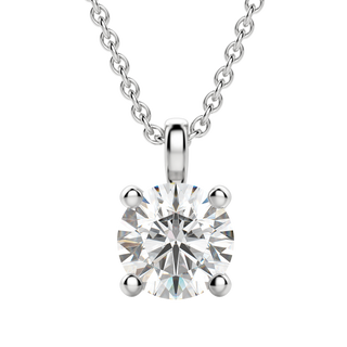 0.50 CT Round Solitaire CVD F/VS Diamond Necklace 21