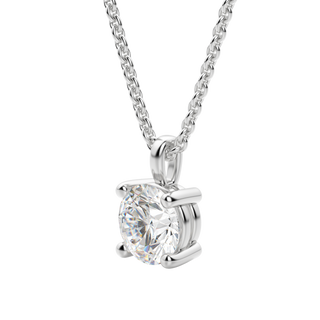 0.50 CT Round Solitaire CVD F/VS Diamond Necklace 5
