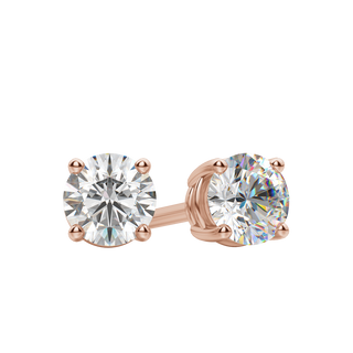 0.50 CT-4.0 CT Round Solitaire CVD F/VS Diamond Earrings 9