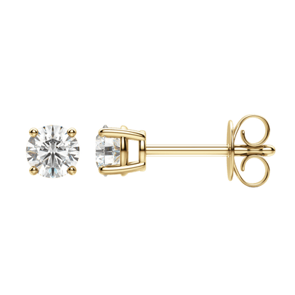 0.50 CT-4.0 CT Round Solitaire CVD F/VS Diamond Earrings 7