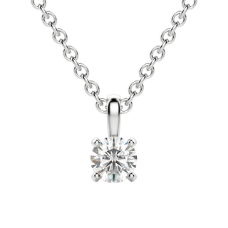 0.50 CT Round Solitaire CVD F/VS Diamond Necklace 1