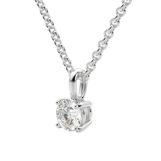 0.50 CT Round Solitaire CVD F/VS Diamond Necklace 28