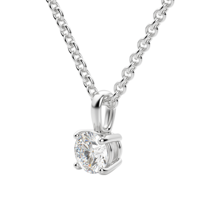 0.25 CT-0.75 CT Round Solitaire CVD F/VS Diamond Necklace 28