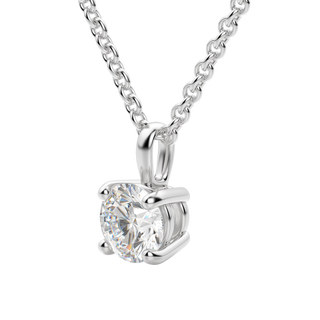 0.50 CT Round Solitaire CVD F/VS Diamond Necklace 4