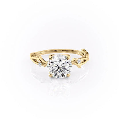 1.90 CT Round Cut Solitaire Twig Style Moissanite Engagement Ring 10