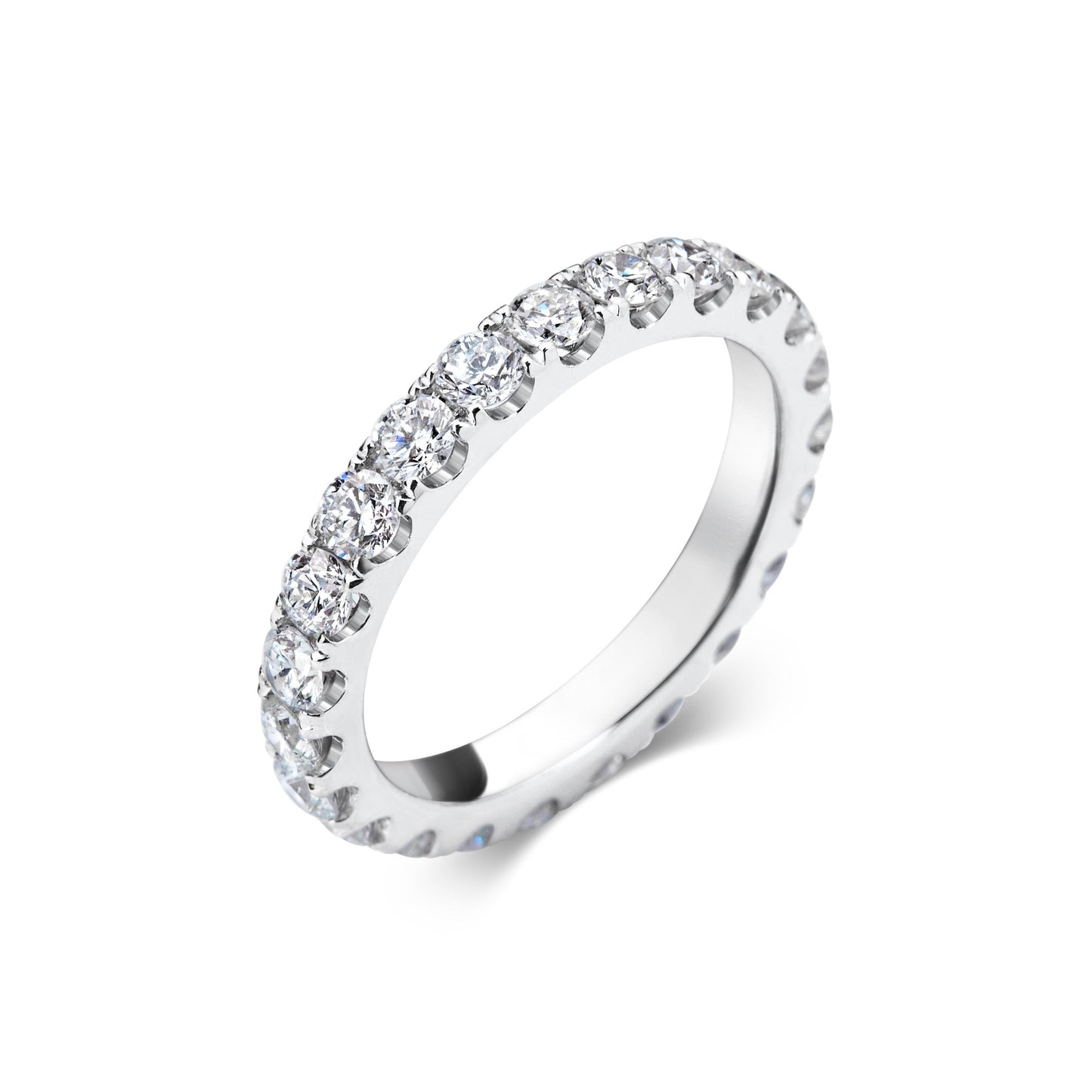 1.5 CT Round Full Eternity CVD EF/VVS Diamond Wedding Band 3