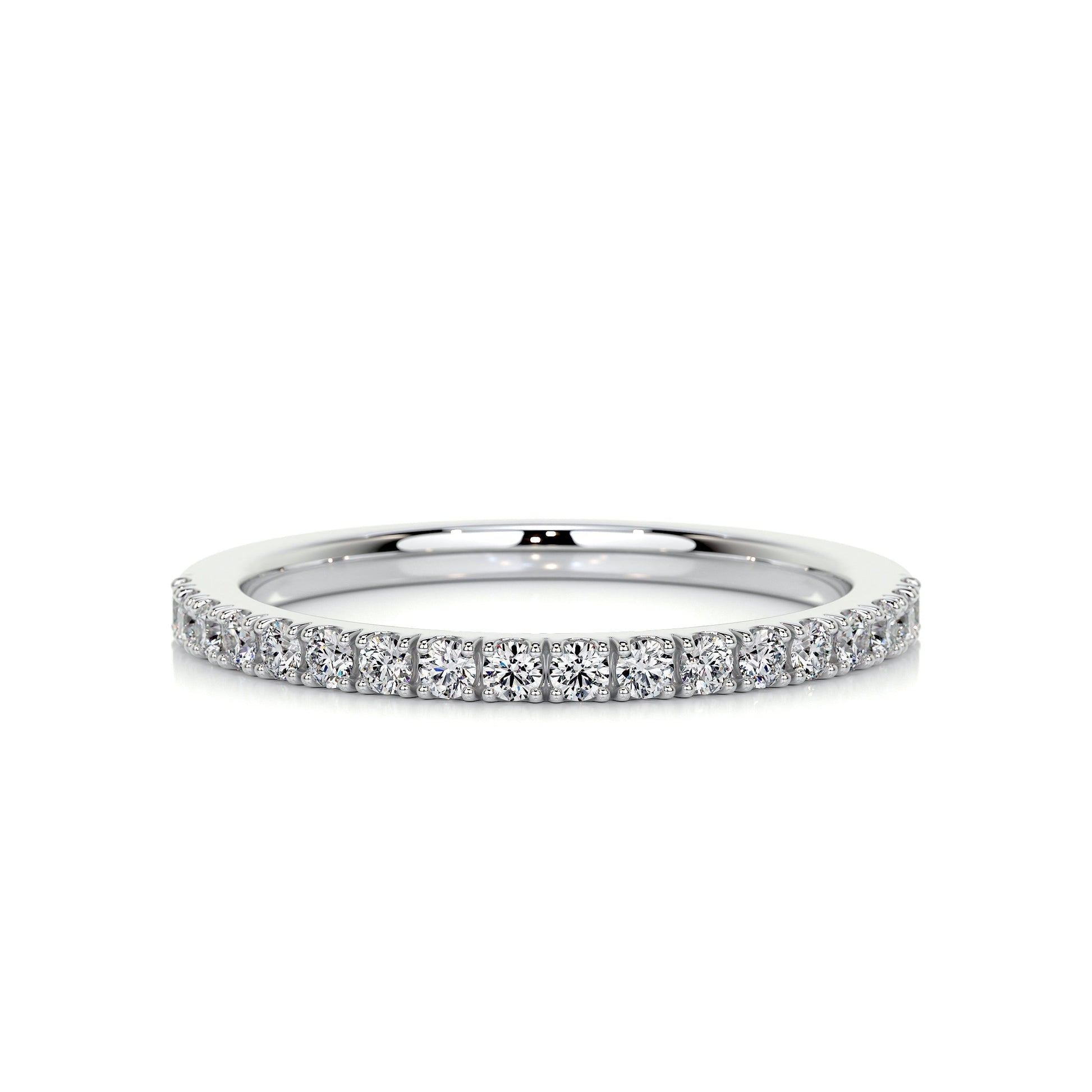 0.3 CT Round Half Eternity CVD EF/VVS Diamond Wedding Band 1