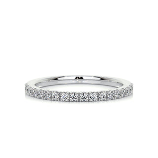 0.3 CT Round Half Eternity CVD EF/VVS Diamond Wedding Band 1