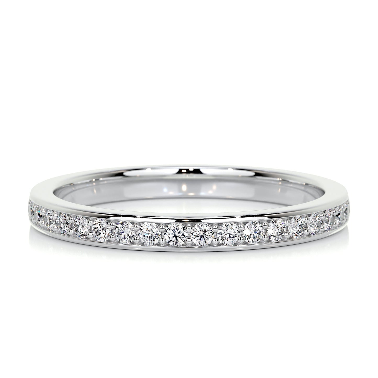 0.2 CT Round Half Eternity CVD EF/VVS Diamond Wedding Band 1