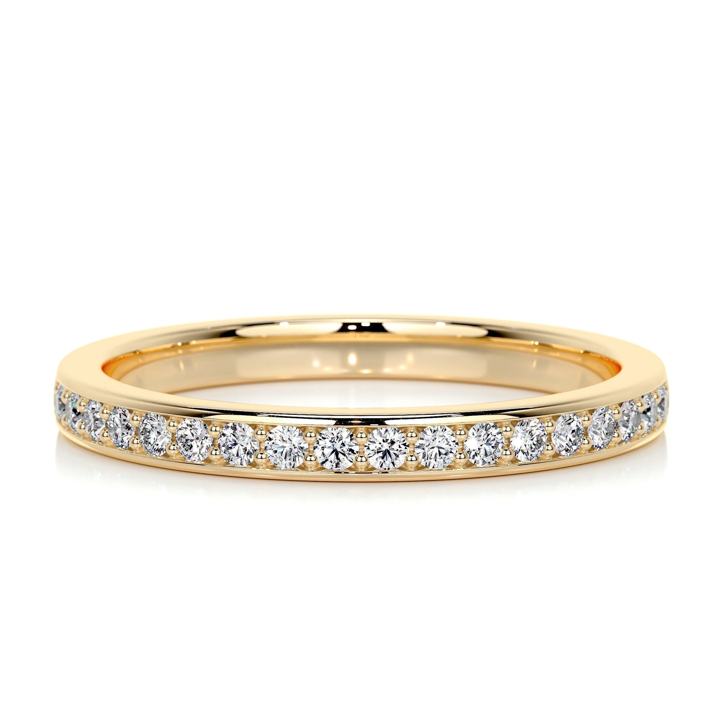 0.2 CT Round Half Eternity CVD EF/VVS Diamond Wedding Band 7