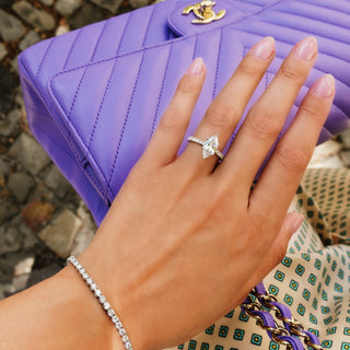 2 CT Marquise Cut Pave CVD F/VS1 Diamond Engagement Ring 13