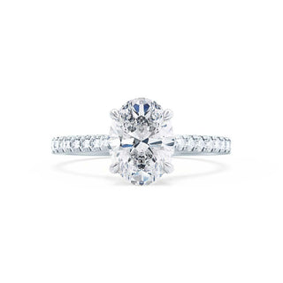 3.0 CT Oval Shaped Moissanite Solitaire Engagement Ring 6
