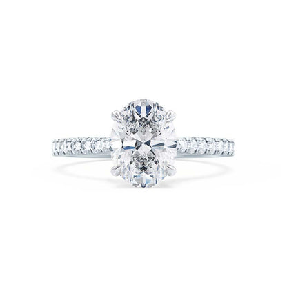 3.0 CT Oval Shaped Moissanite Solitaire Engagement Ring 6