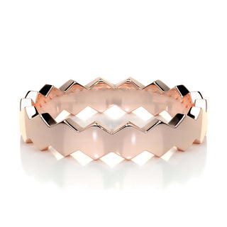 Hexagon Form Polished Finish Classic Men's Band 9