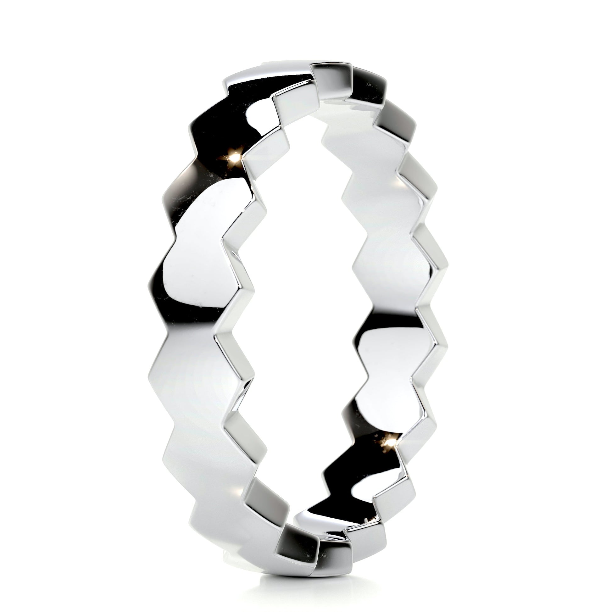 Hexagon Form Polished Finish Classic Men's Band 15