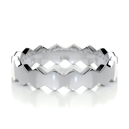 Hexagon Form Polished Finish Classic Men's Band 5