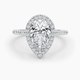 2.51 CT Pear Halo CVD F/VS  Diamond Engagement Ring 1