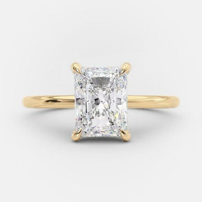 2.43 CT Radiant Cut Solitaire Style Moissanite Engagement Ring 5