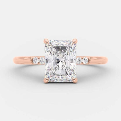 2.43 CT Radiant Cut Solitaire Style Moissanite Engagement Ring 7