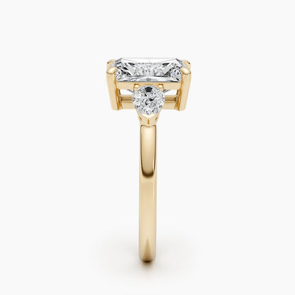 2.24 CT Radiant Three Stone CVD F/VS Diamond Engagement Ring 4